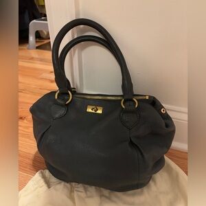 J Crew Pebbled Leather Bag in Dark Teal